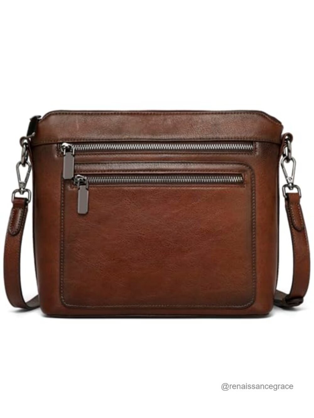 Genuine Leather Crossbody Bag Women Purse Satchel Multiple Pockets Shoulder